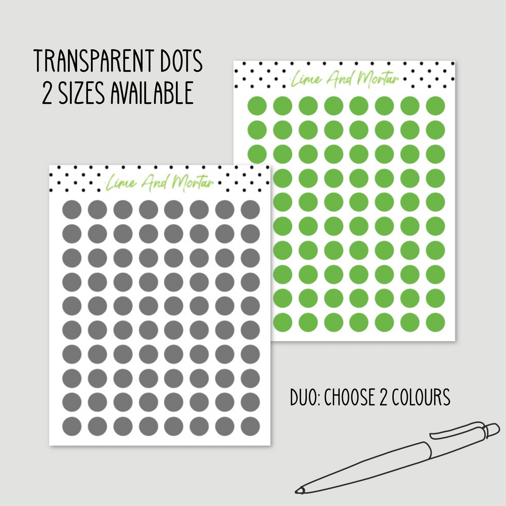 Transparent Dots Duo Pack | 2 Sizes