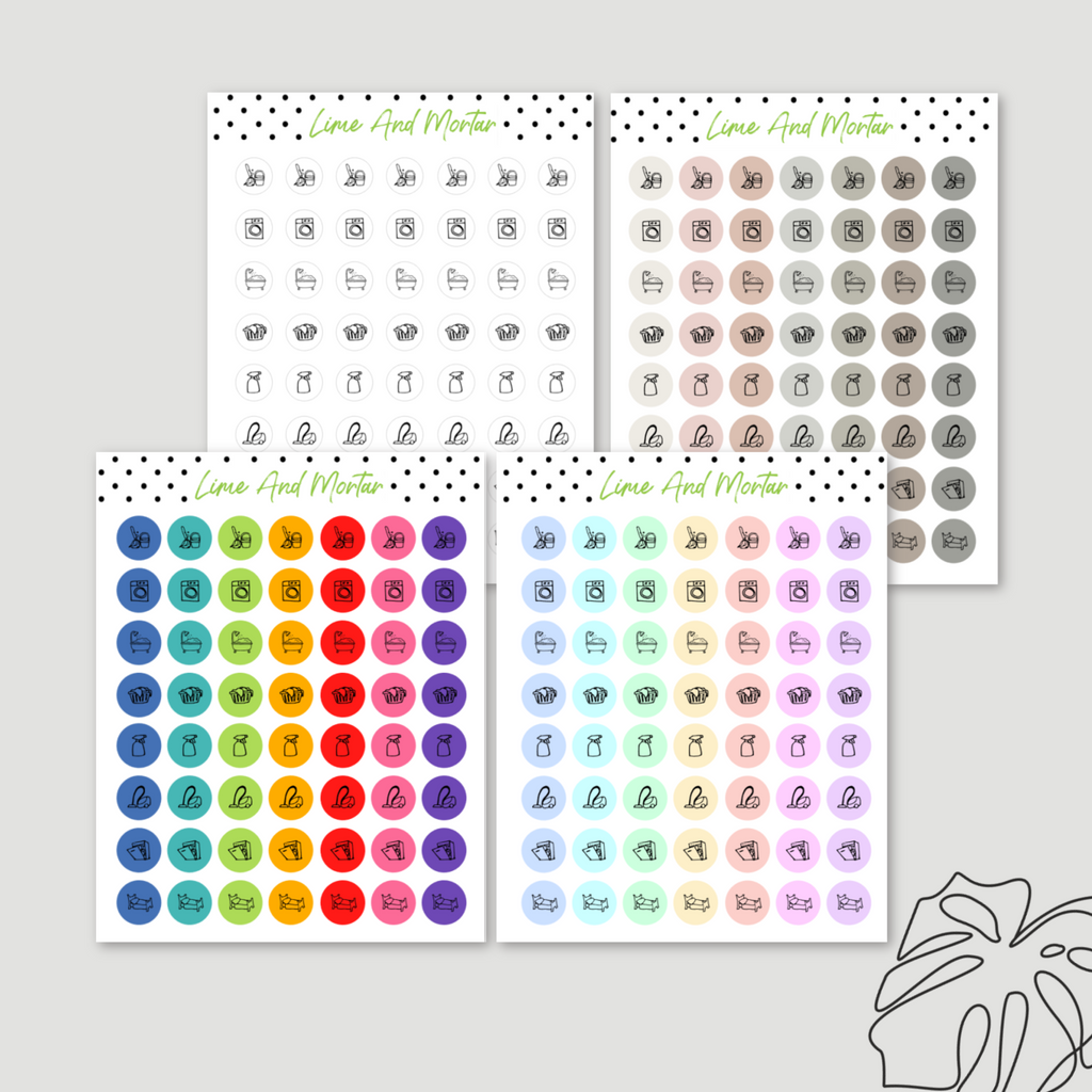 Tiny Dot Icon Stickers | CLEANING