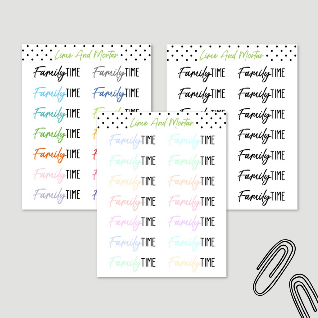 Family Time | Brand Font Duo Stickers