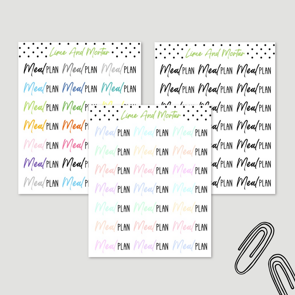 Meal Plan | Brand Font Duo Stickers