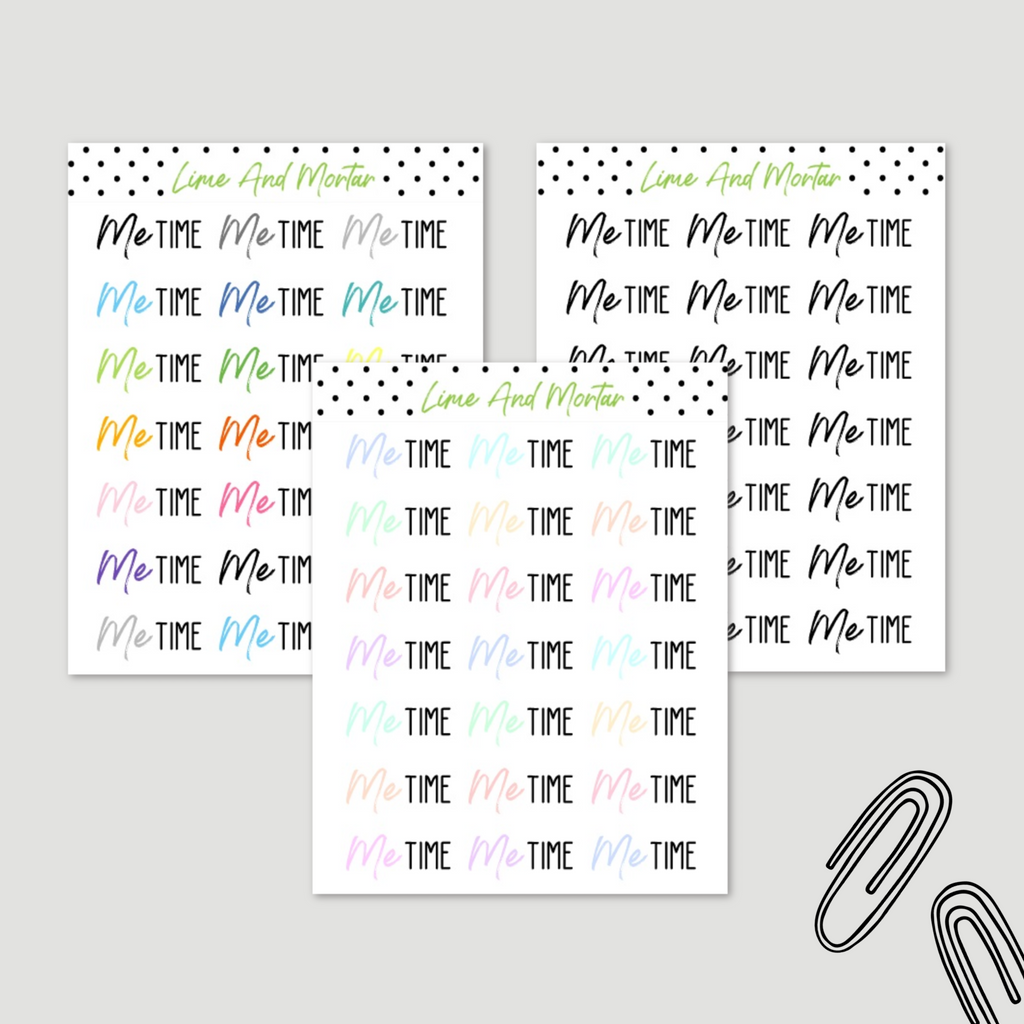 Me Time | Brand Font Duo Stickers