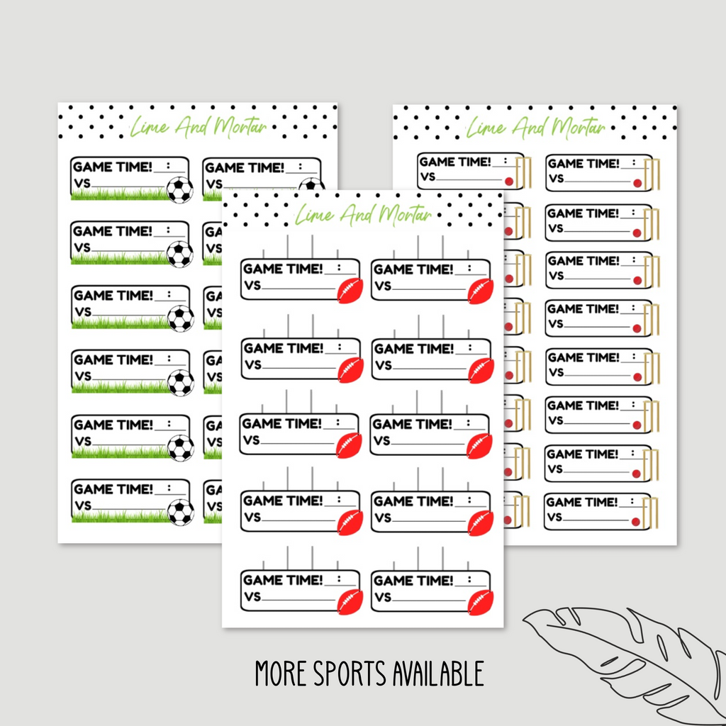 Game Time Sport Stickers