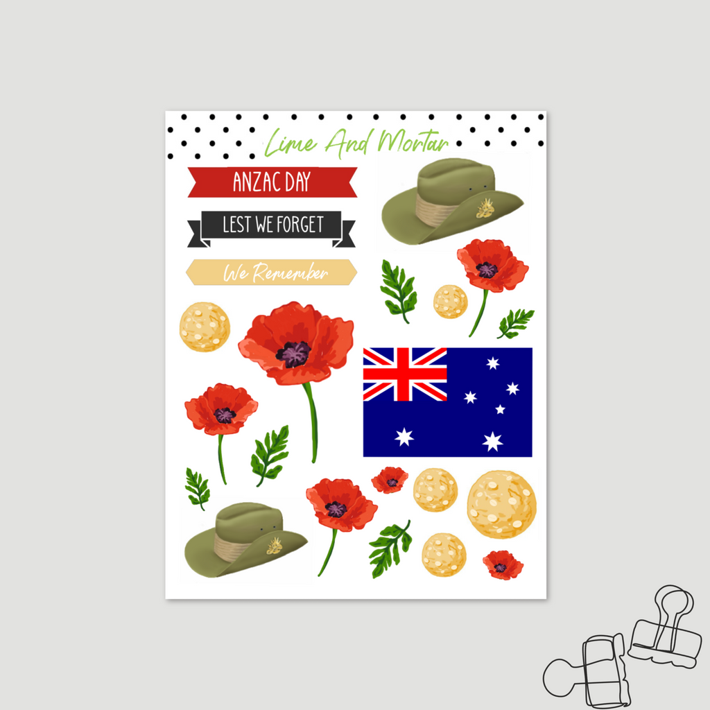 Lest We Forget | Remembrance Day Stickers