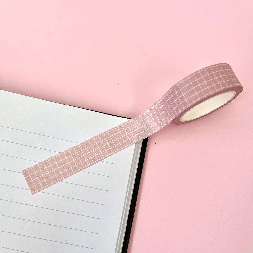 Pink Grid Washi Tape