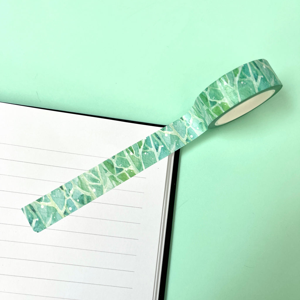 Mint Aqua Watercolour Washi Tape