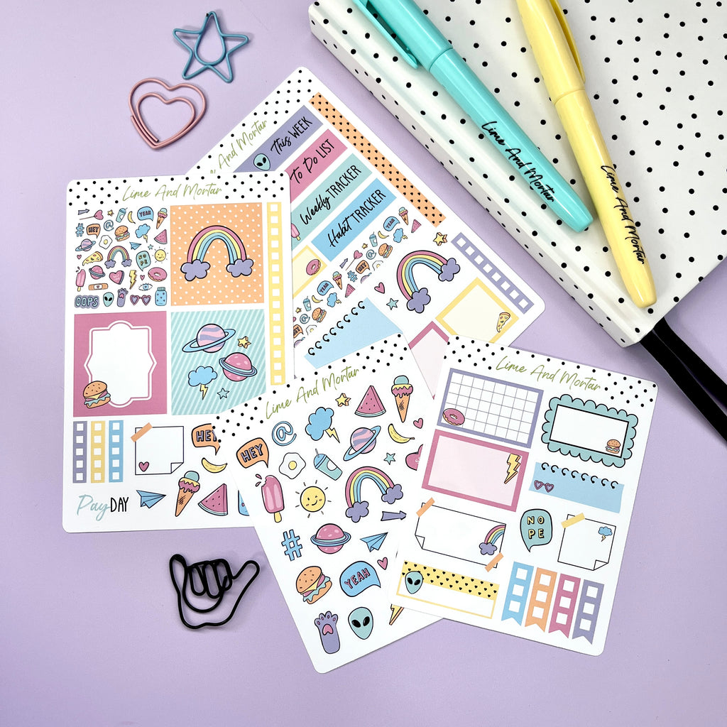 Pastel Cuteness Decorative Stickers