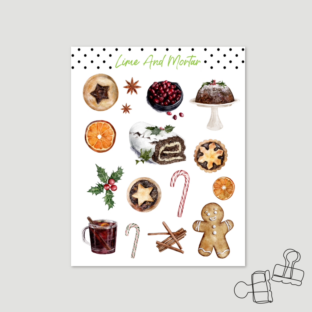 Traditional Christmas Treat Stickers