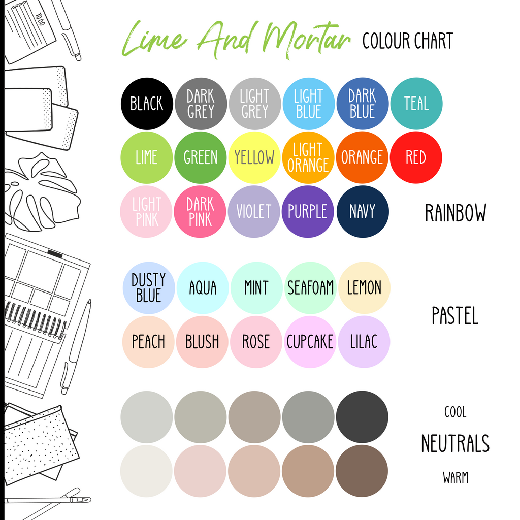 Monthly Day Strips | Many Colours