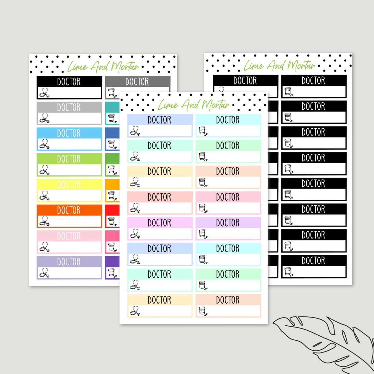 Doctor Event Label Stickers – Lime And Mortar