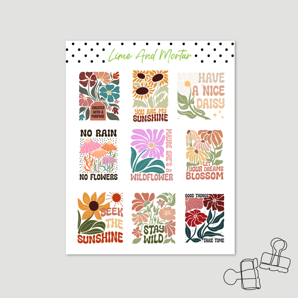 Flower QUOTE Stickers