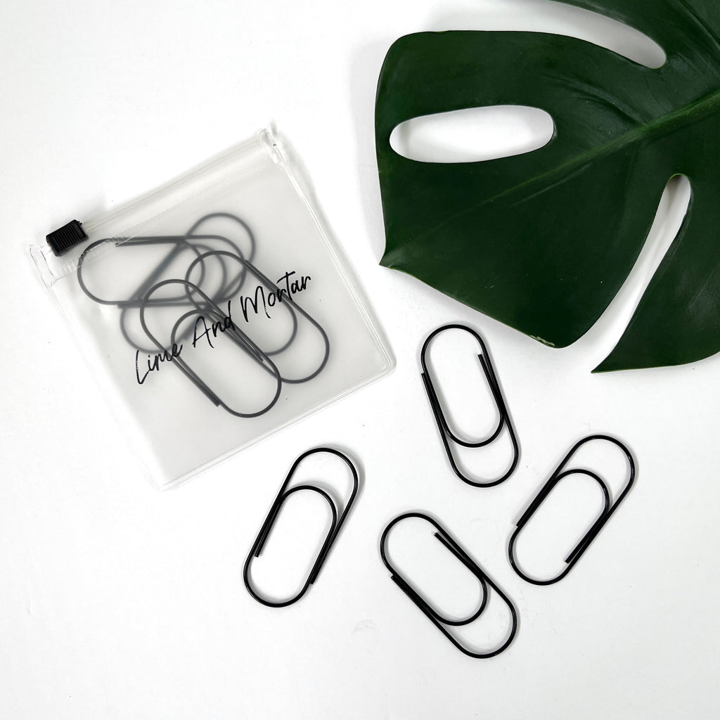 Wide Black Paperclips Packs