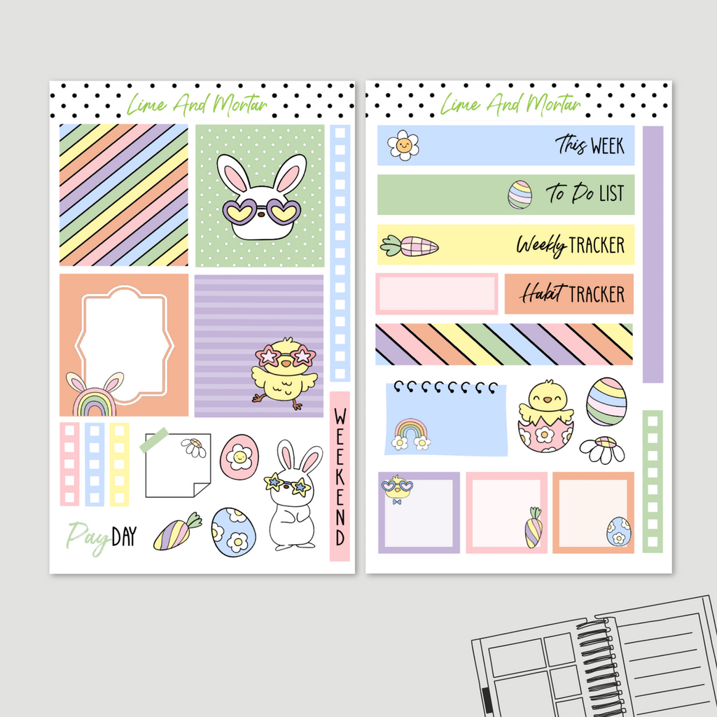 Groovy Easter | Lime Weekly Kit + Monthly Kits