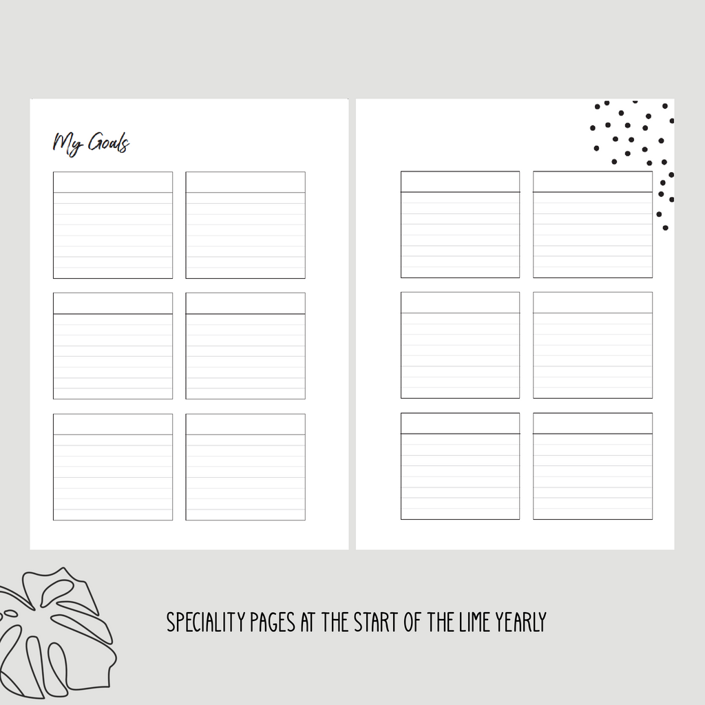 PEACH Lime Yearly | Weekly Undated Planner