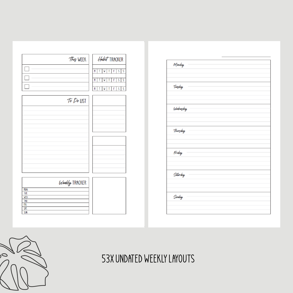 KHAKI Lime Yearly | Weekly Undated Planner