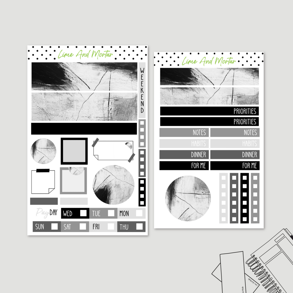 MONOCHROME | Mini Weeks + Daily Kits