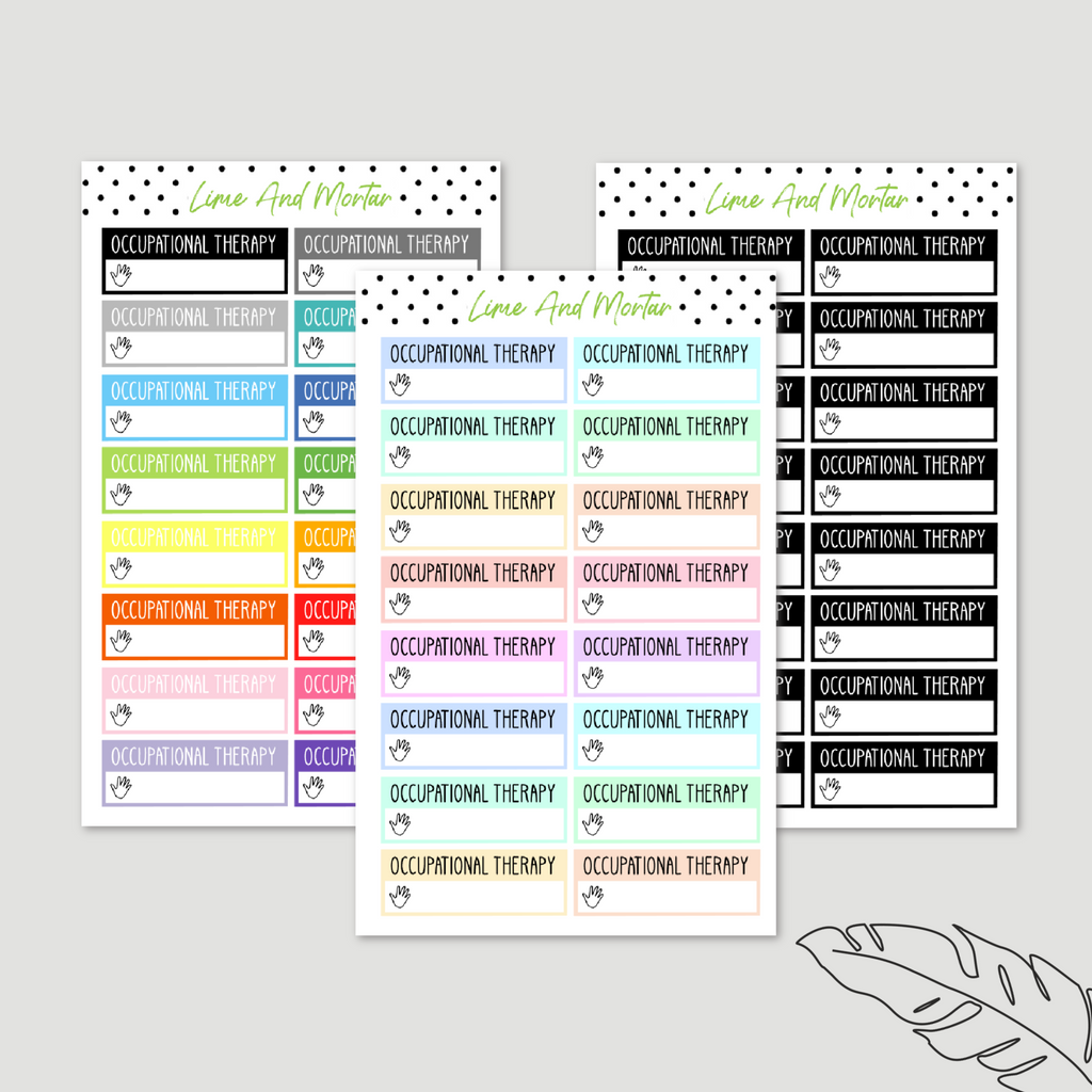 Occupational Therapy Label Stickers