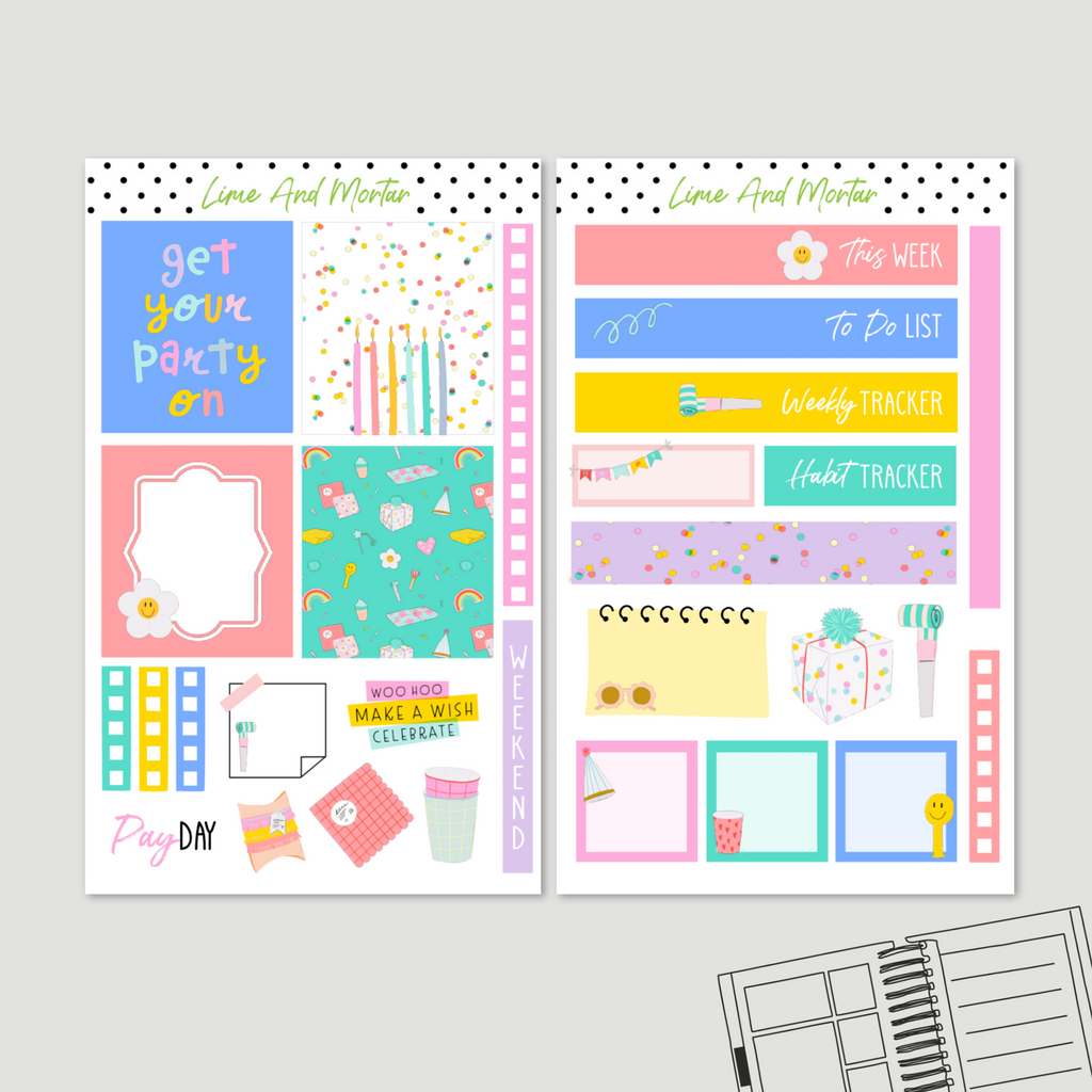 Birthday Party Lime Weekly Kit