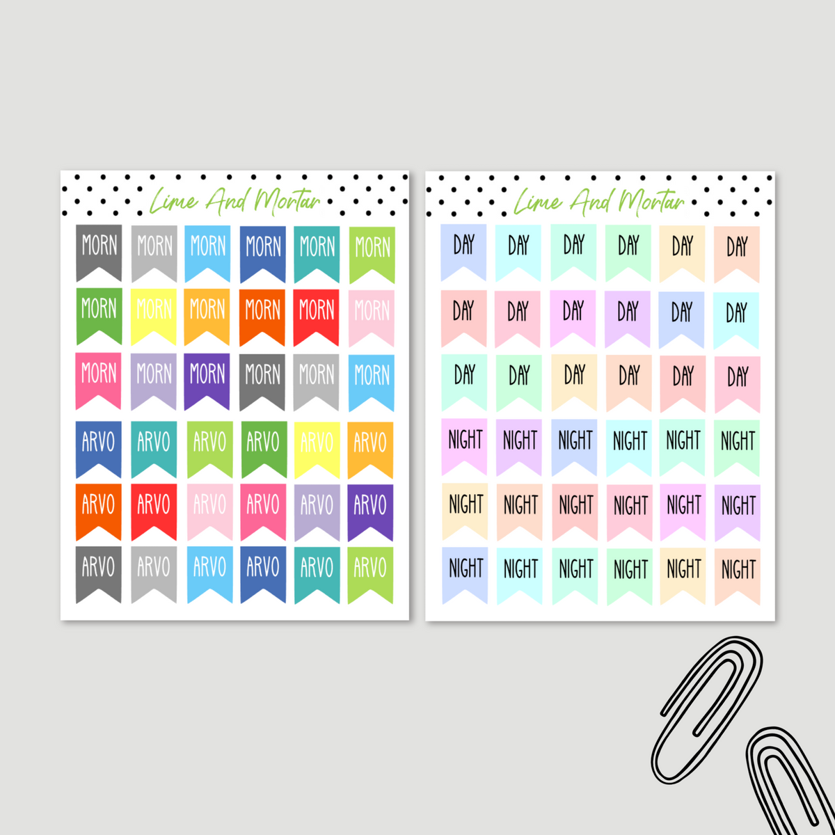 Work Shift Sticker Shift Work Flag Stickers – Lime And Mortar