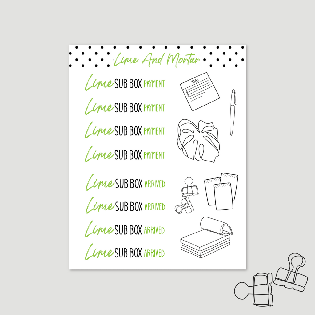 Lime Sub Box Reminders