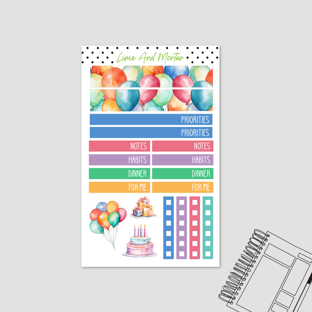 Bright Birthday | Lime DAILY Stickers