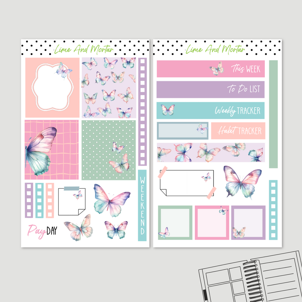 Pastel Butterfly | Lime Weekly Kit