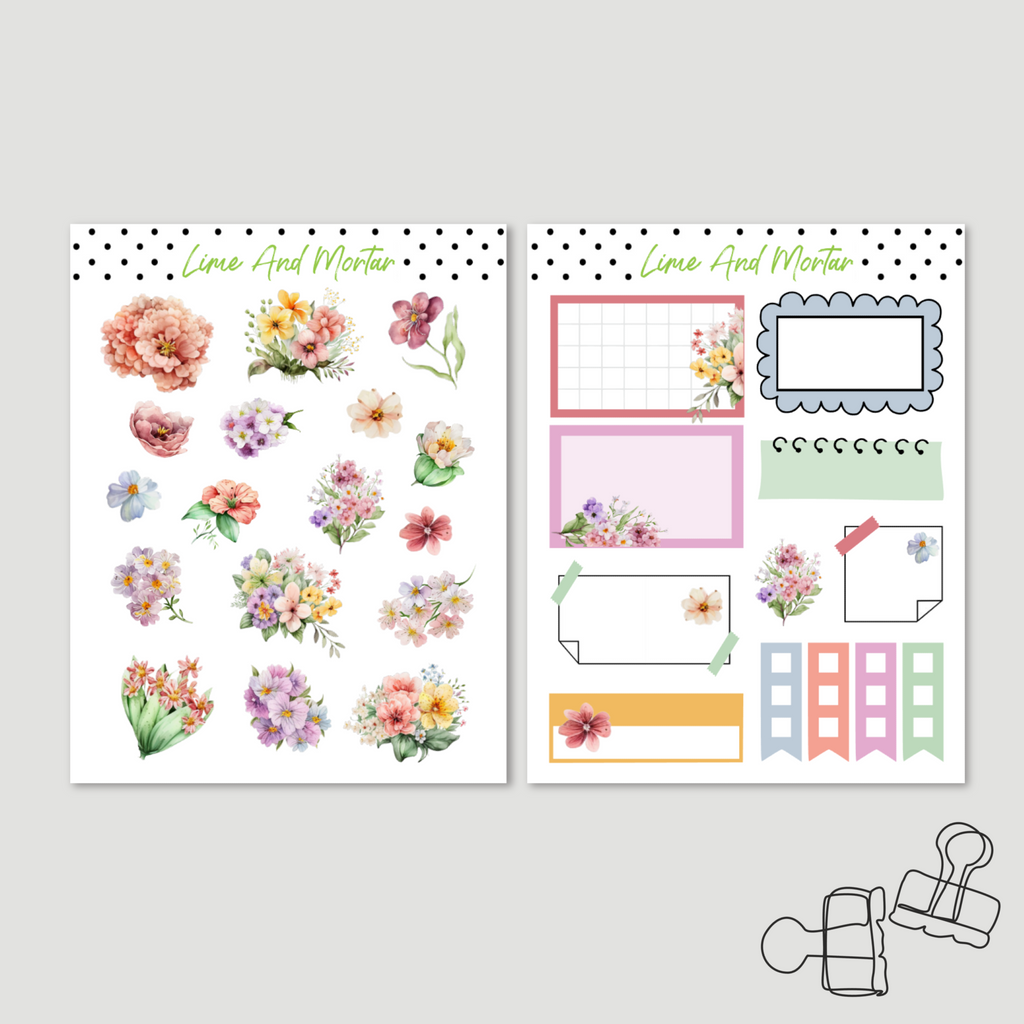 Dainty Floral Decorative Stickers