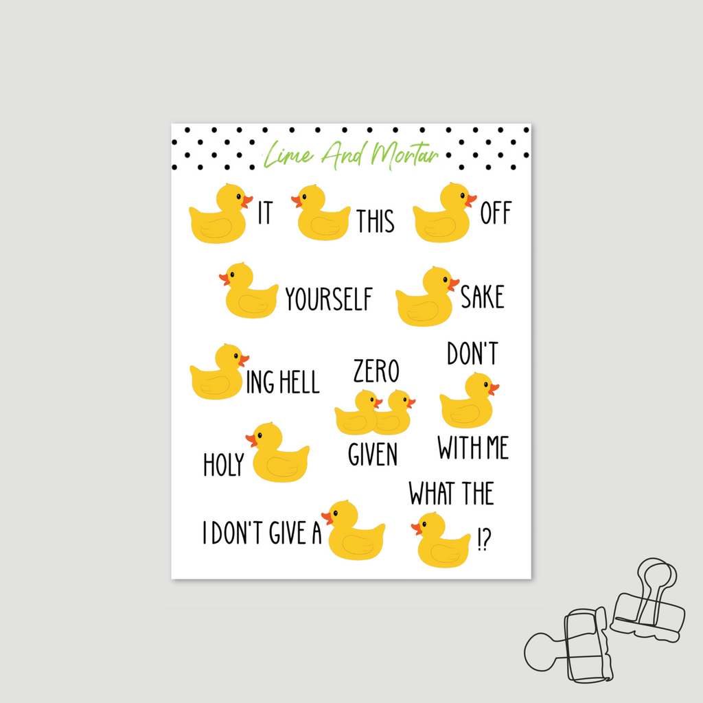 Sweary Duck Stickers