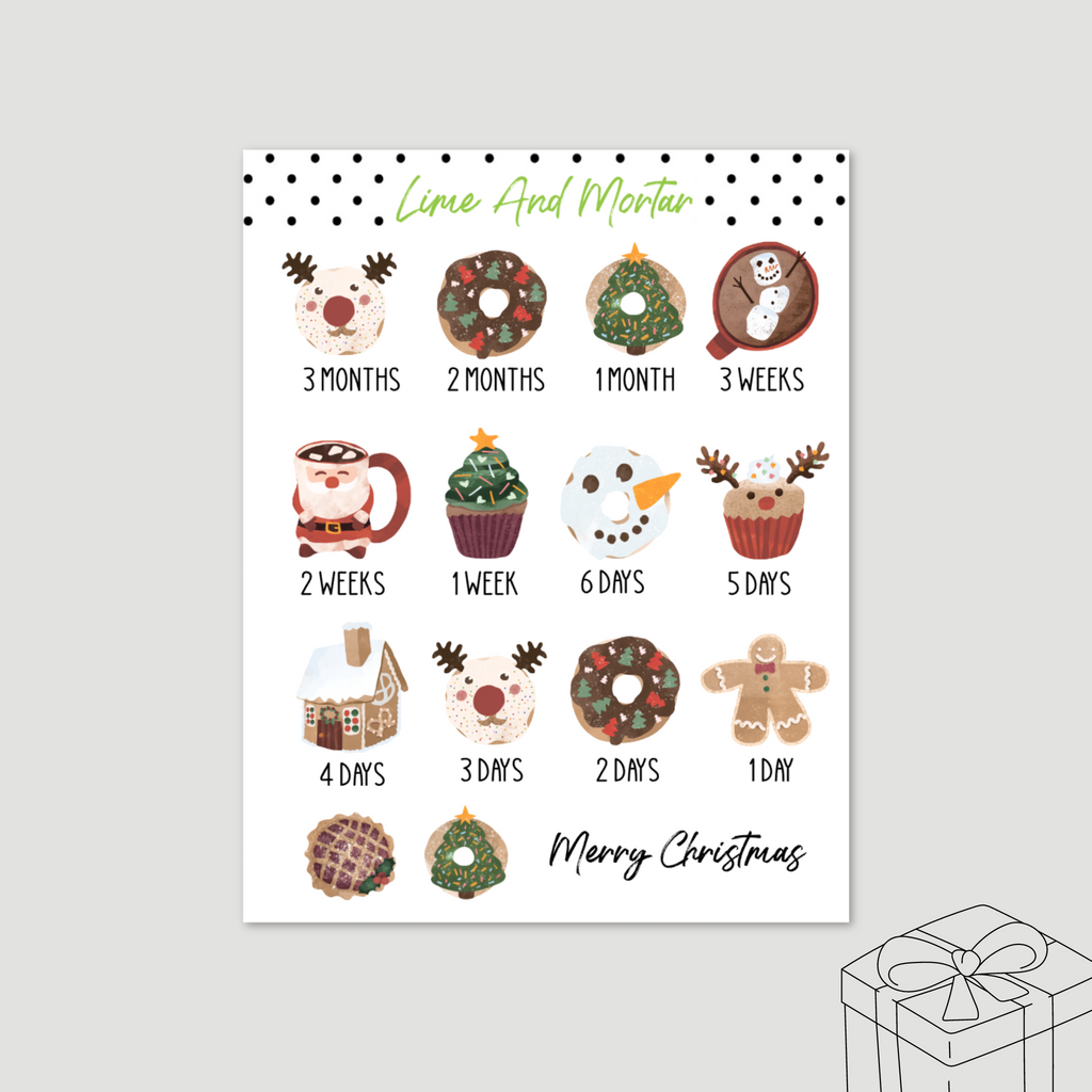 Festive Sweets Countdown Stickers