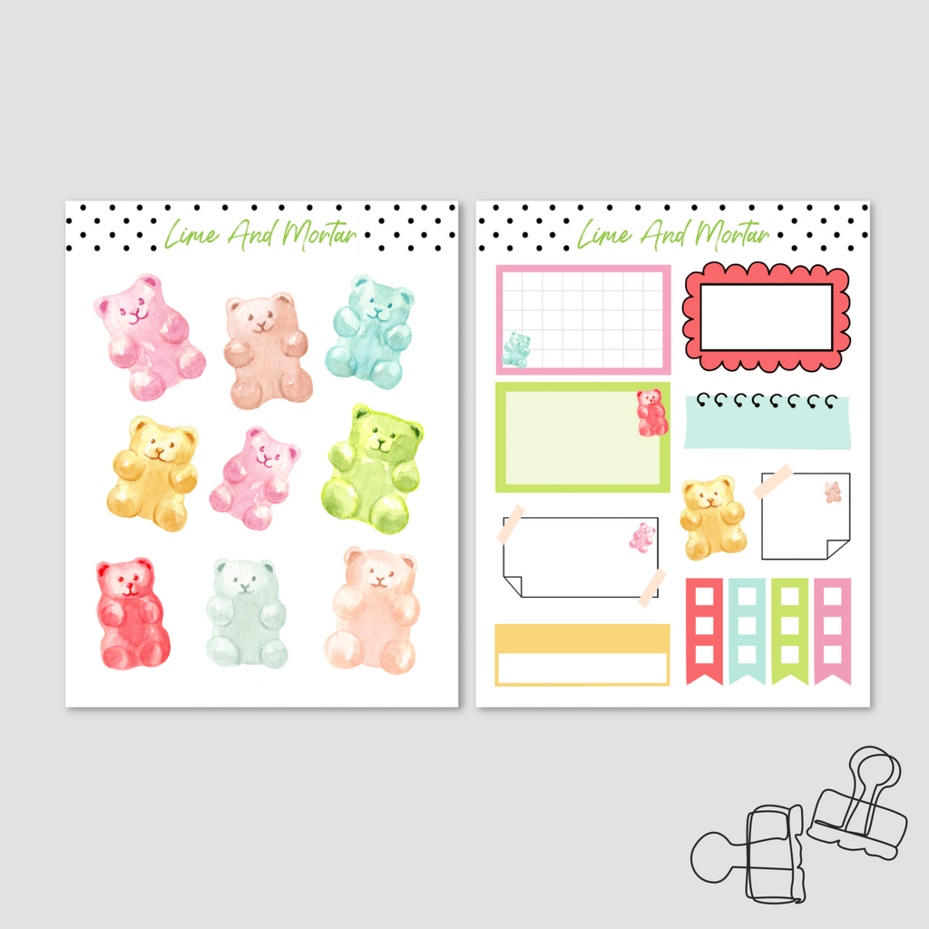 Gummy Bear Decorative Stickers