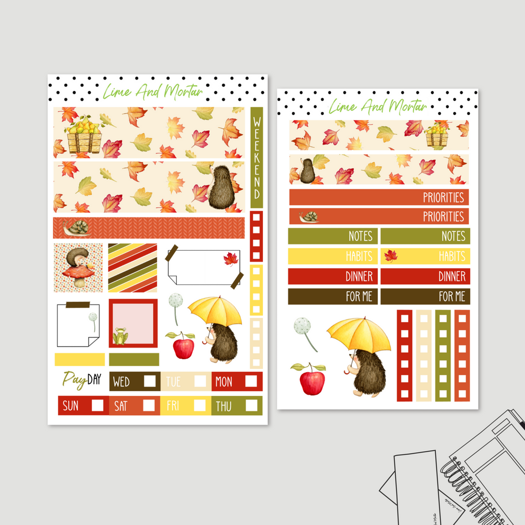 Autumn Hedgehog | Mini Weeks + Daily Kits