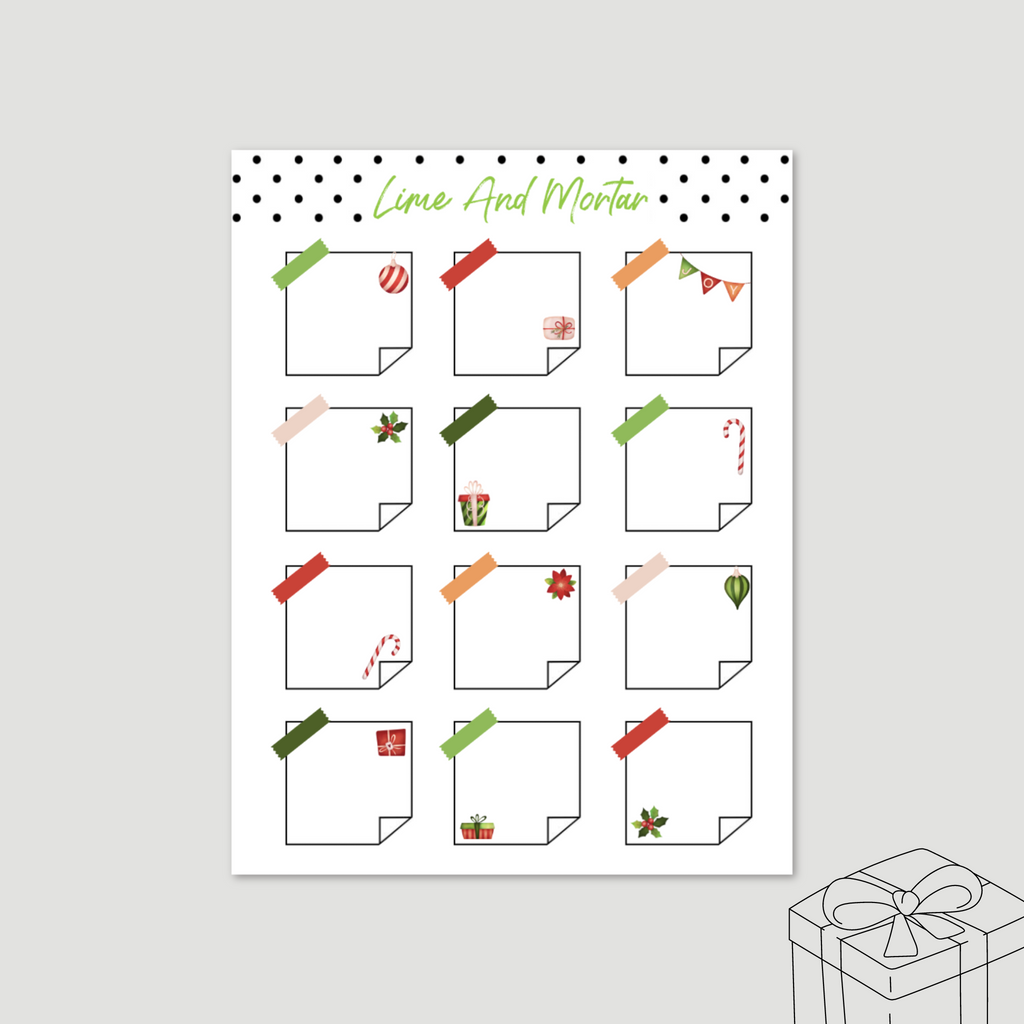 Christmas Notepad Stickers