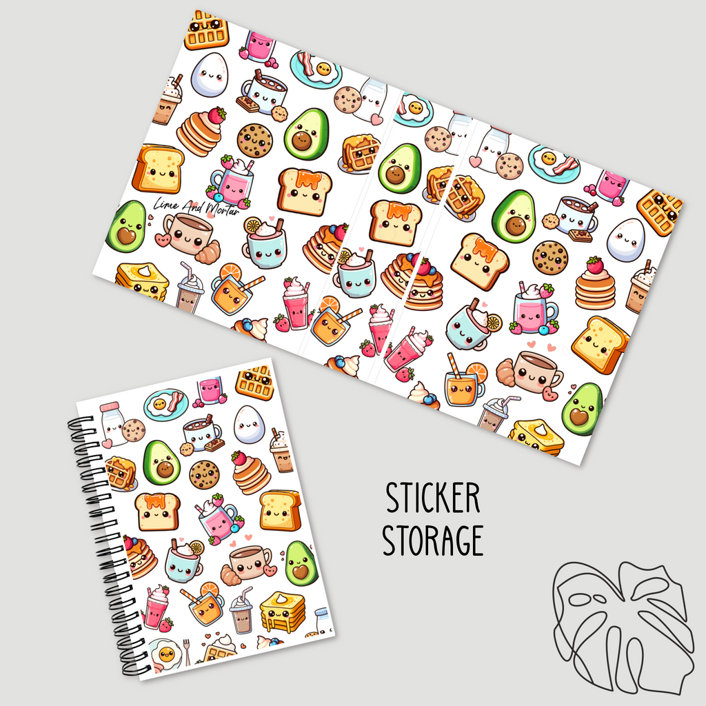 Kawaii Brunch Sticker Storage | LIME LIMITED