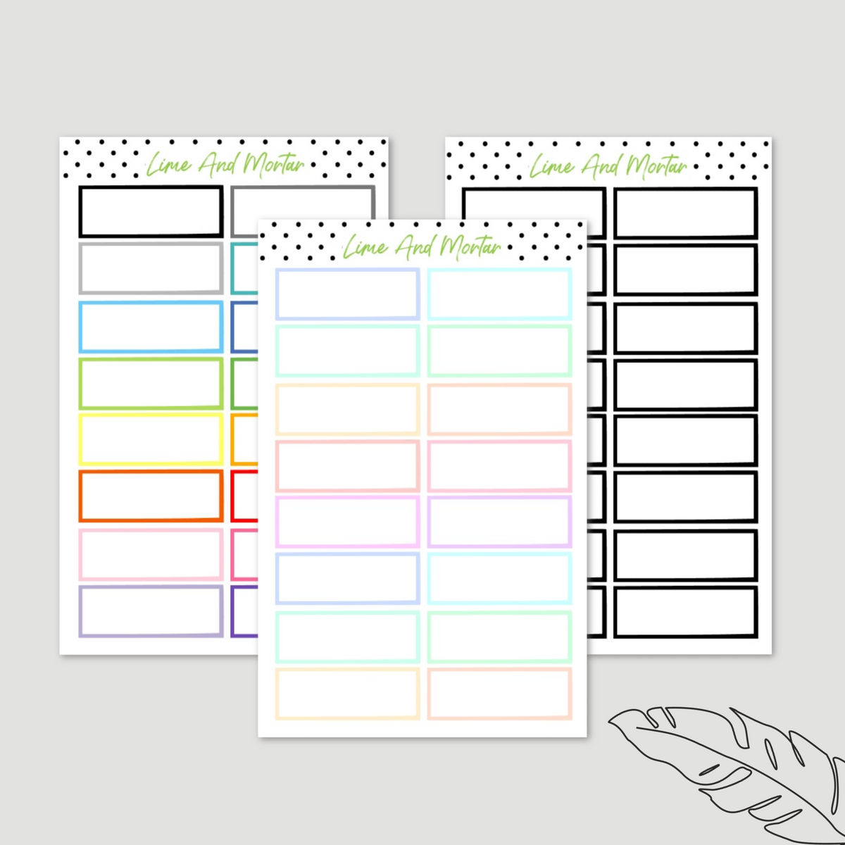 Label Stickers | OUTLINE – Lime And Mortar