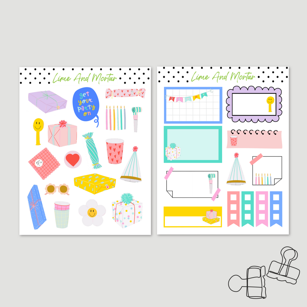 Birthday Party Decorative Stickers