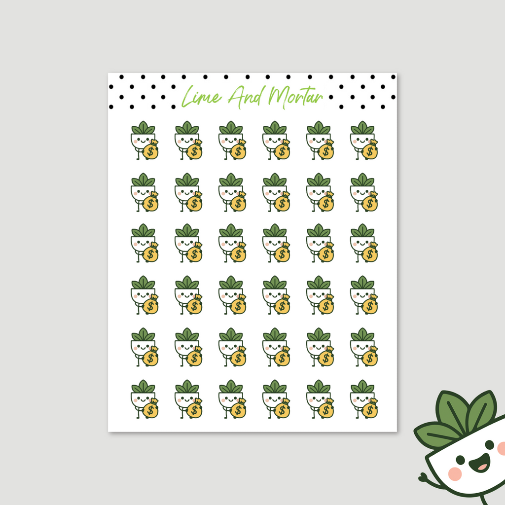 Mortie Icon Stickers | PAY DAY + SAVINGS