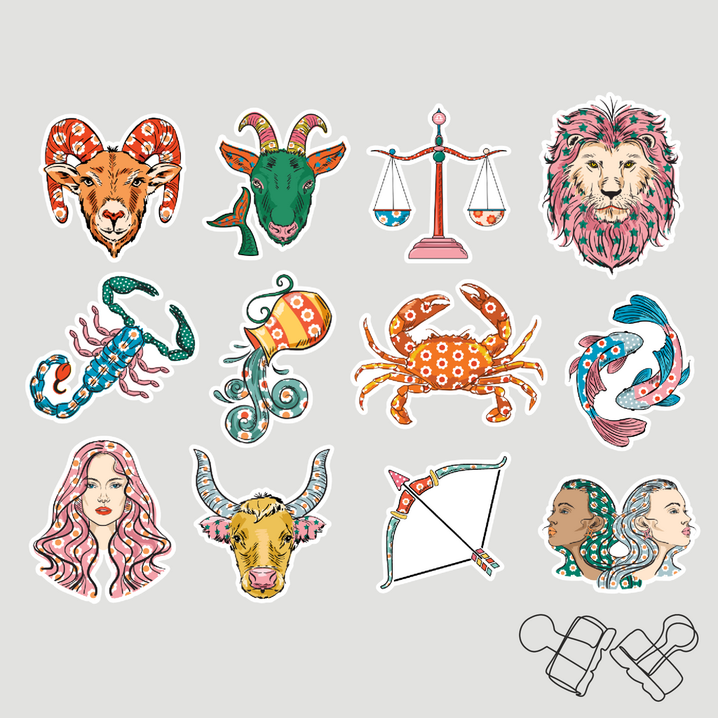 Zodiac Die Cut Sticker Pack