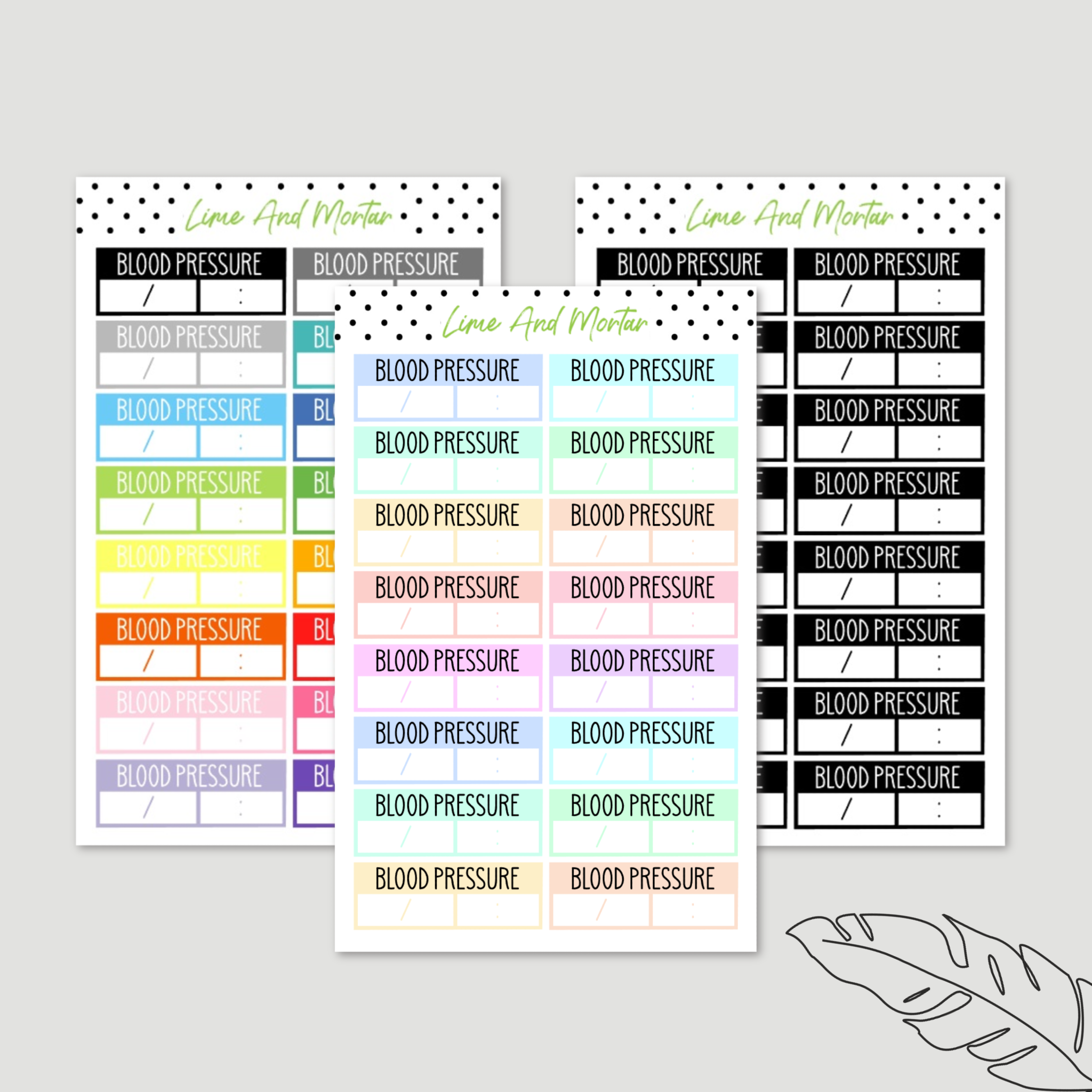 Bp Test Sticker Blood Pressure Reading Stickers – Lime And Mortar