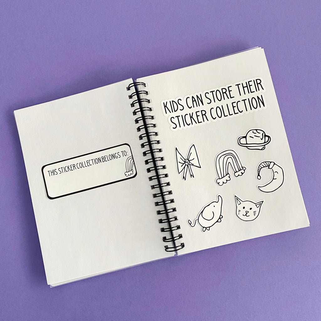 Colour In Kids Reusable Sticker Book | Hand Drawn by Sophie