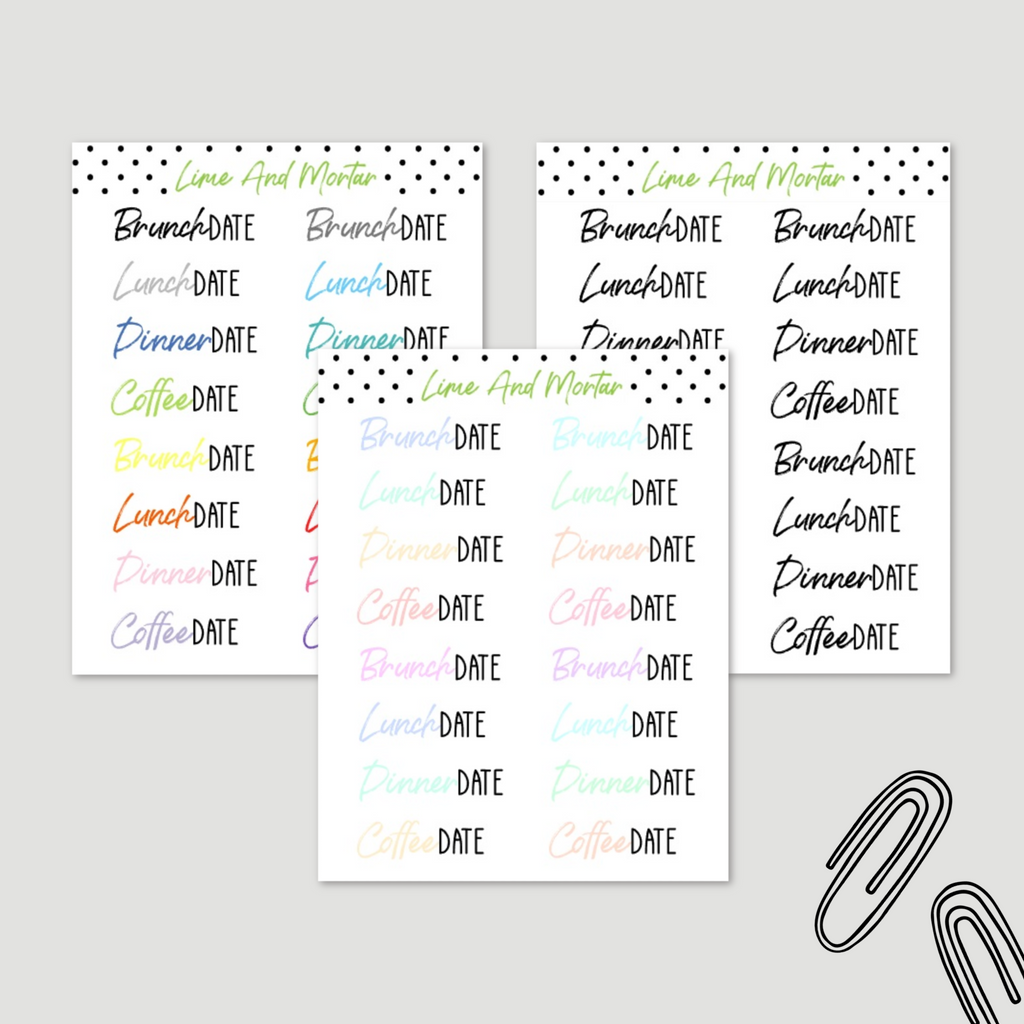 Dates | Brand Font Duo Stickers