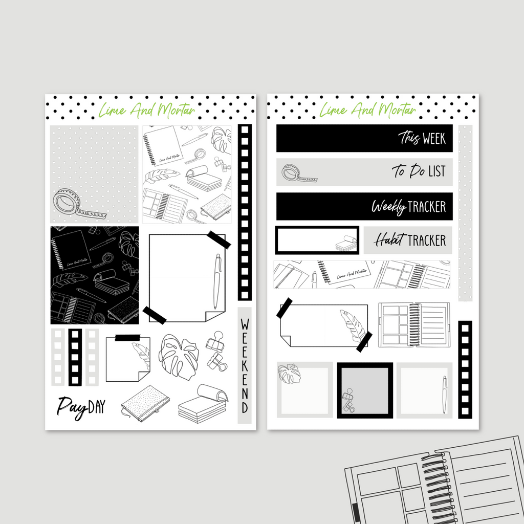 Fine Line Stationery | Lime Weekly Kit