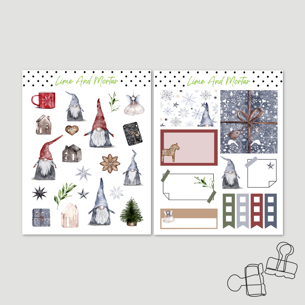 Christmas Gnome Decorative Stickers