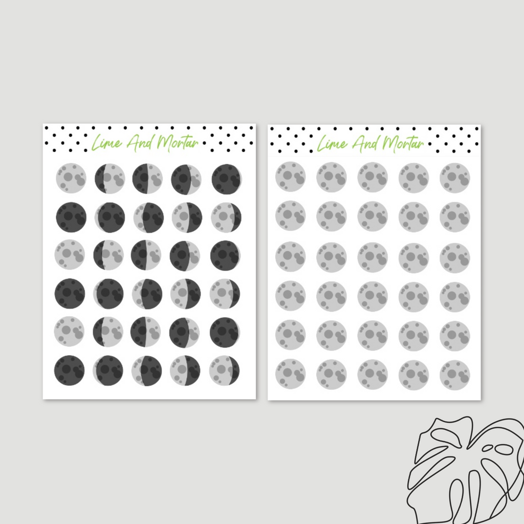 Moon Phase Mini Icon Stickers