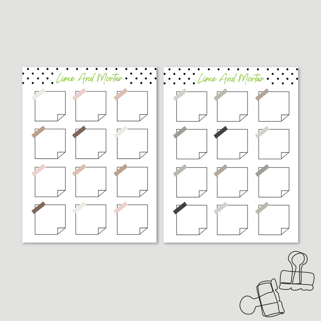 Notepad Box Stickers | NEUTRAL