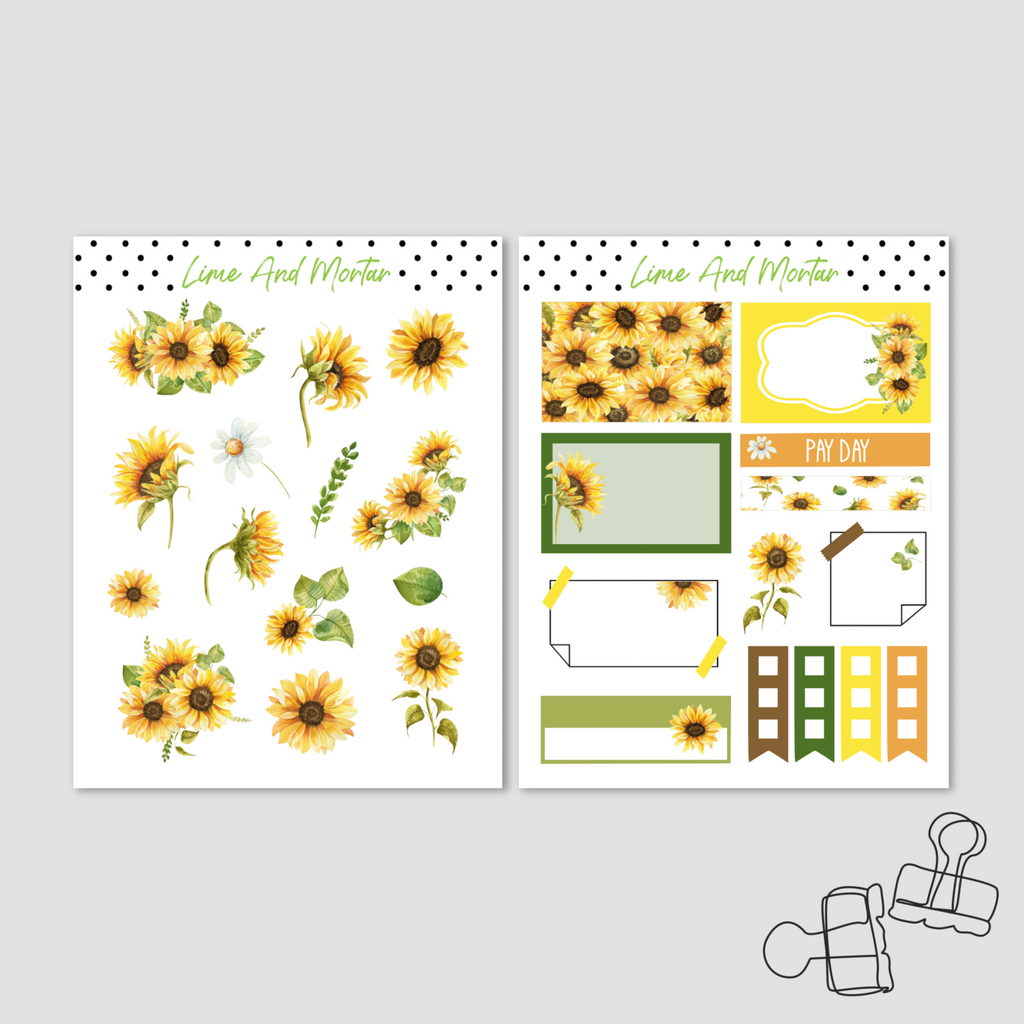 Sunflower Decorative Stickers