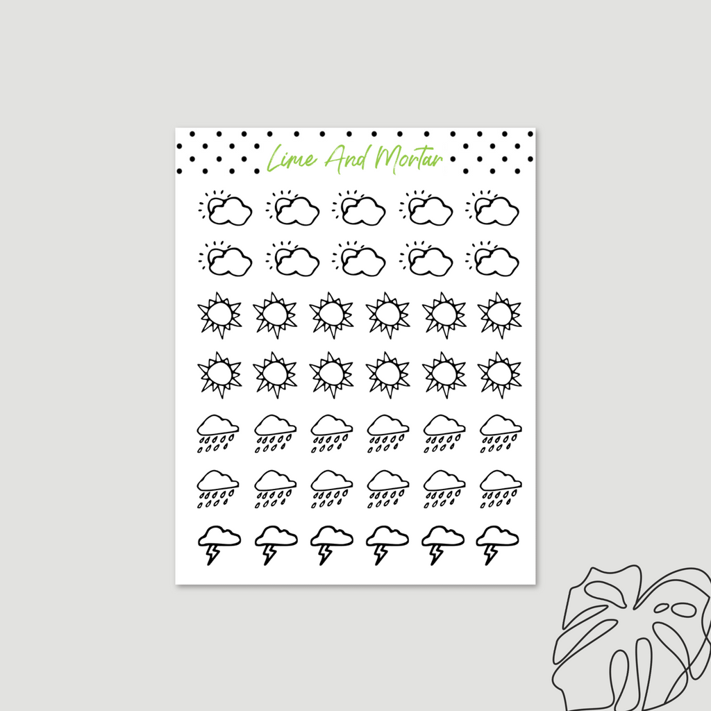 Weather Mini Icon Stickers |