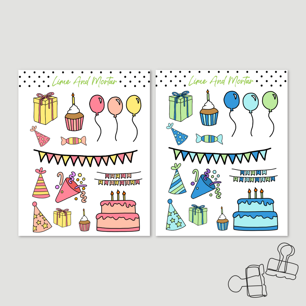 Birthday Stickers | Warm or Cool