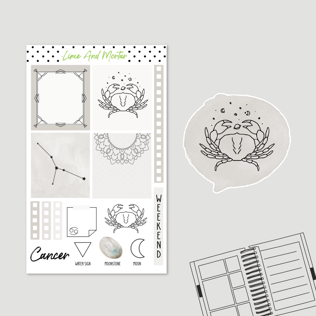 CANCER | Lime Weekly Mini Kit + Die Cut Sticker
