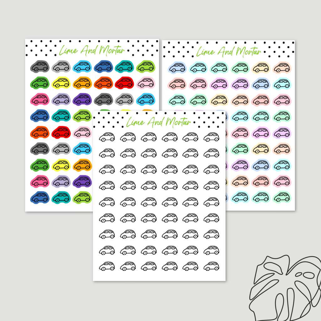 Car Mini Icon Stickers