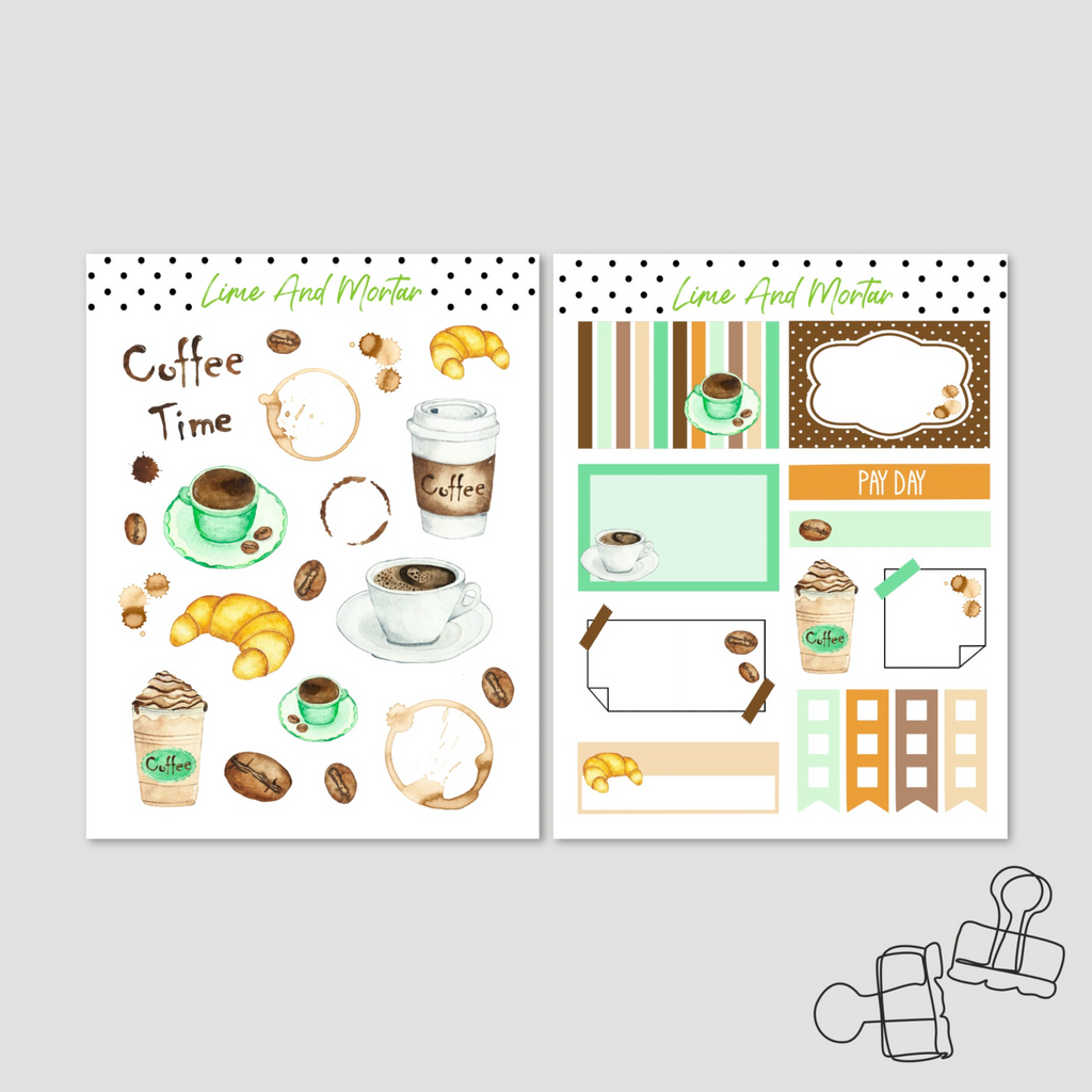 Coffee Lovers Decorative Stickers