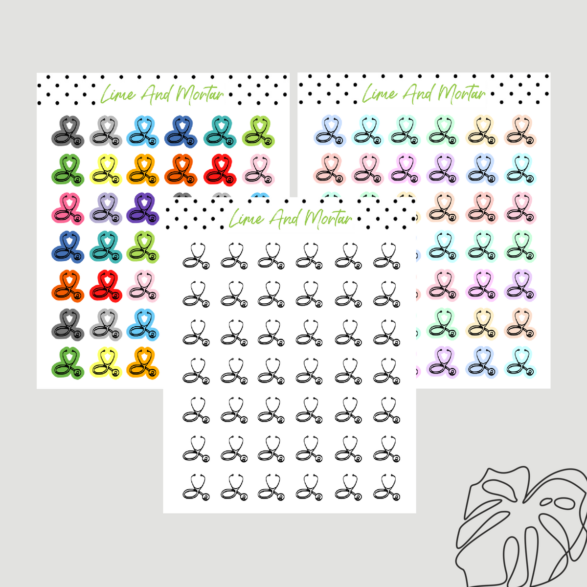 Doctor Mini Icon Stickers – Lime And Mortar